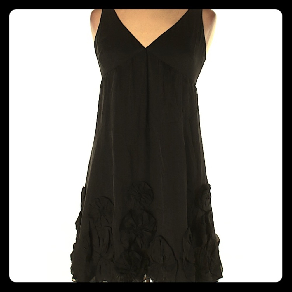 [rebecca taylor] black silk dress